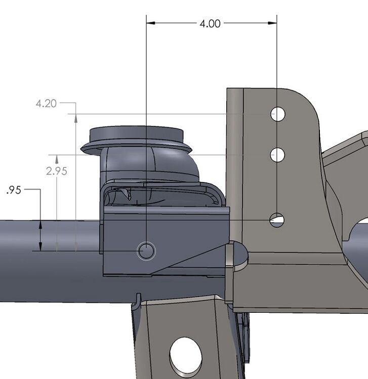 Raised Tracbar Bracket For TJ Front Axle by Artec Industries