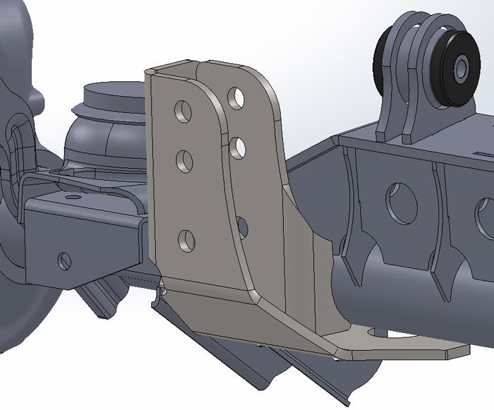 Raised Tracbar Bracket For TJ Front Axle by Artec Industries - TJ3013