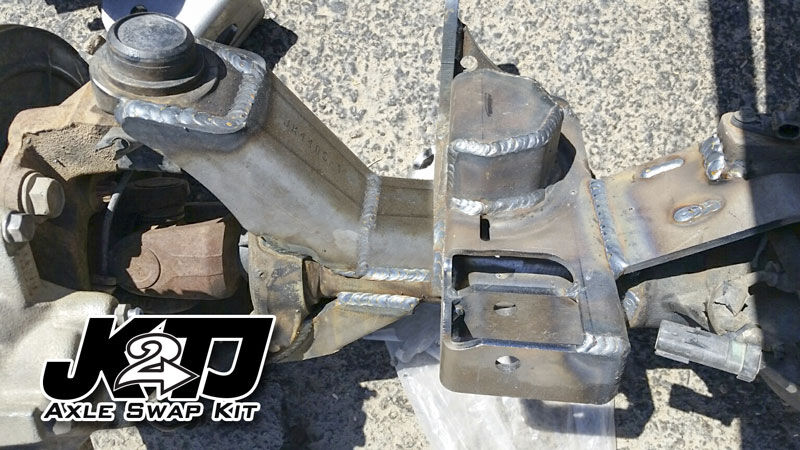 JK2TJ Front Axle Swap Kit Dana 44 Rubicon LCA Brackets W/CAM Slot by Artec Industries