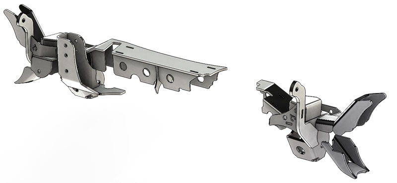 JK2TJ Front Axle Swap Kit Dana 44 Rubicon LCA Brackets W/Standard Hole by Artec Industries - TJ4417
