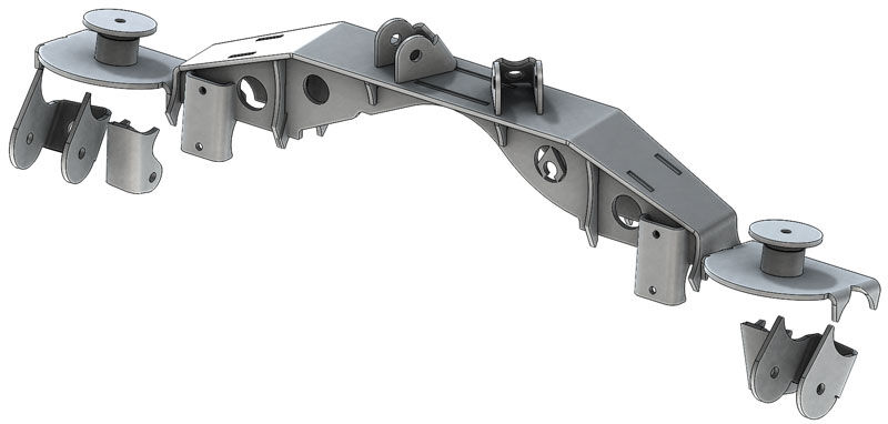 JK2TJ Triangulated Swap Kit W/Truss 2.63 Inch / High Clearance by Artec Industries - TJ4425
