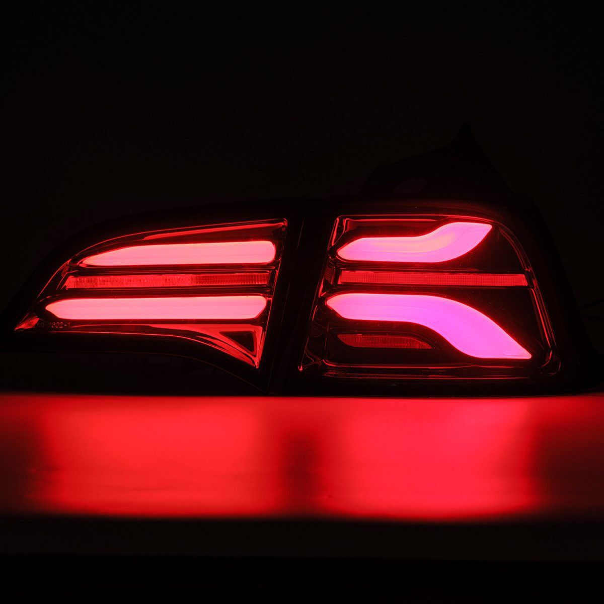 17-22 Tesla Model 3 PRO-Series LED Tail Lights Jet Black by AlphaRex