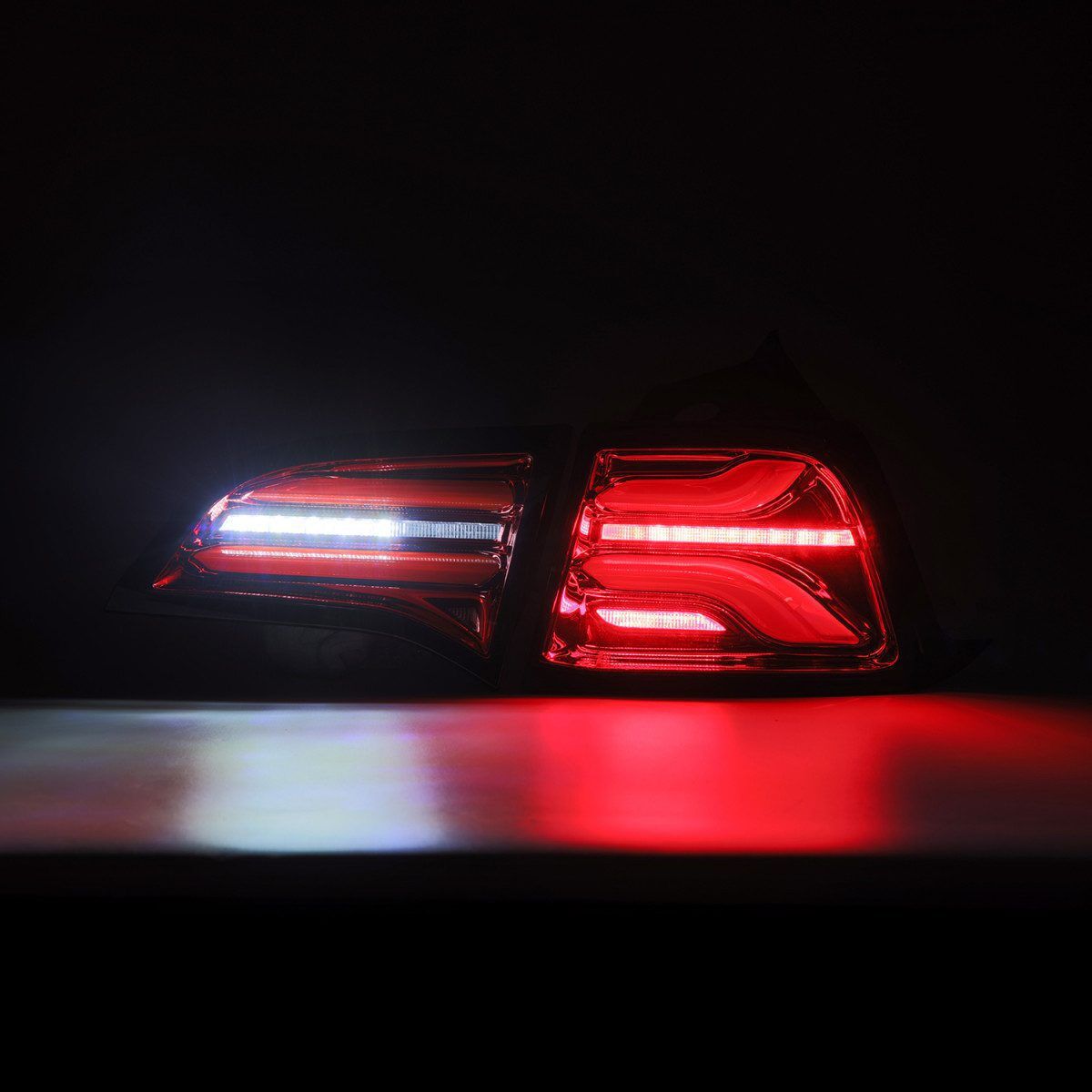 17-22 Tesla Model 3 PRO-Series LED Tail Lights Red by AlphaRex