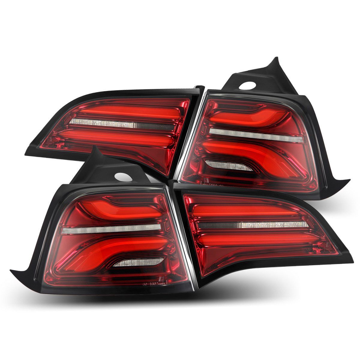 17-22 Tesla Model 3 PRO-Series LED Tail Lights Red by AlphaRex - 601020