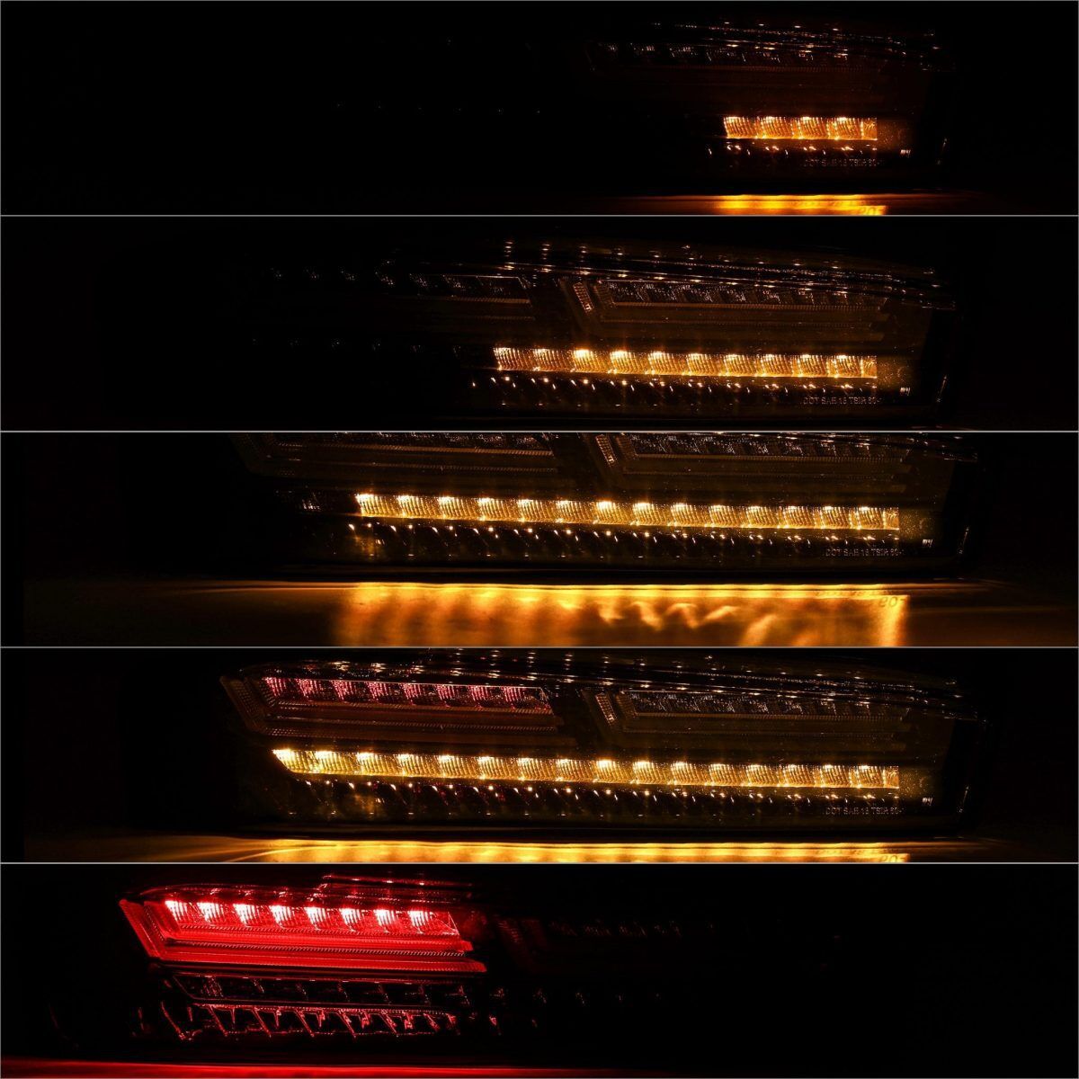 2016-2018 Chevrolet Camaro PRO-Series LED Tail Lights Jet Black by AlphaRex