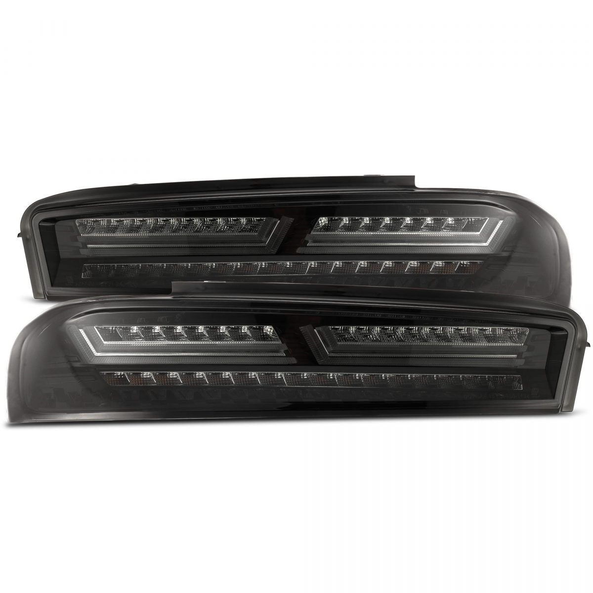 2016-2018 Chevrolet Camaro PRO-Series LED Tail Lights Jet Black by AlphaRex - 610010
