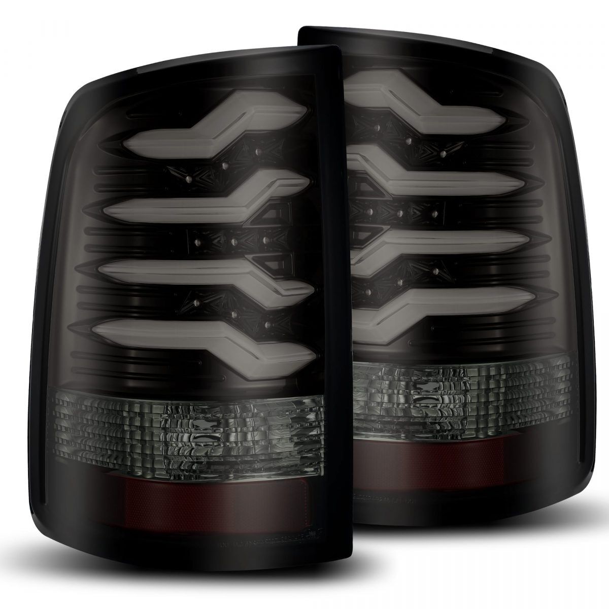 10-18 Ram 2500/3500 Truck PRO-Series LED Tail Lights Jet Black by AlphaRex - 640010