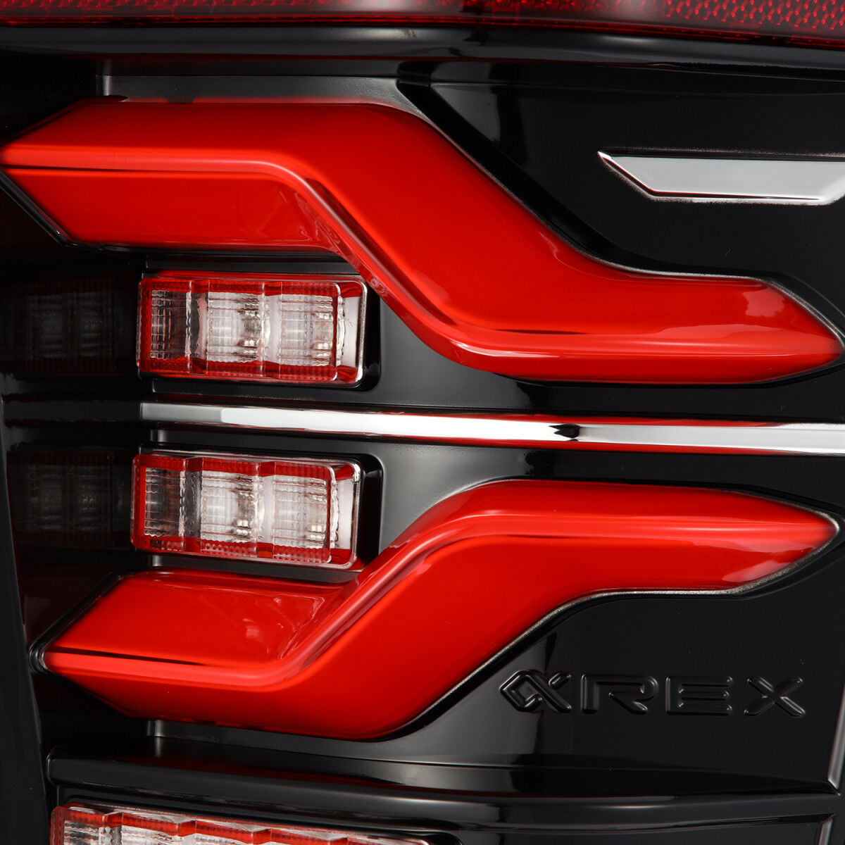 16-23 Toyota Tacoma LUXX-Series LED Tail Lights Black-Red by AlphaRex