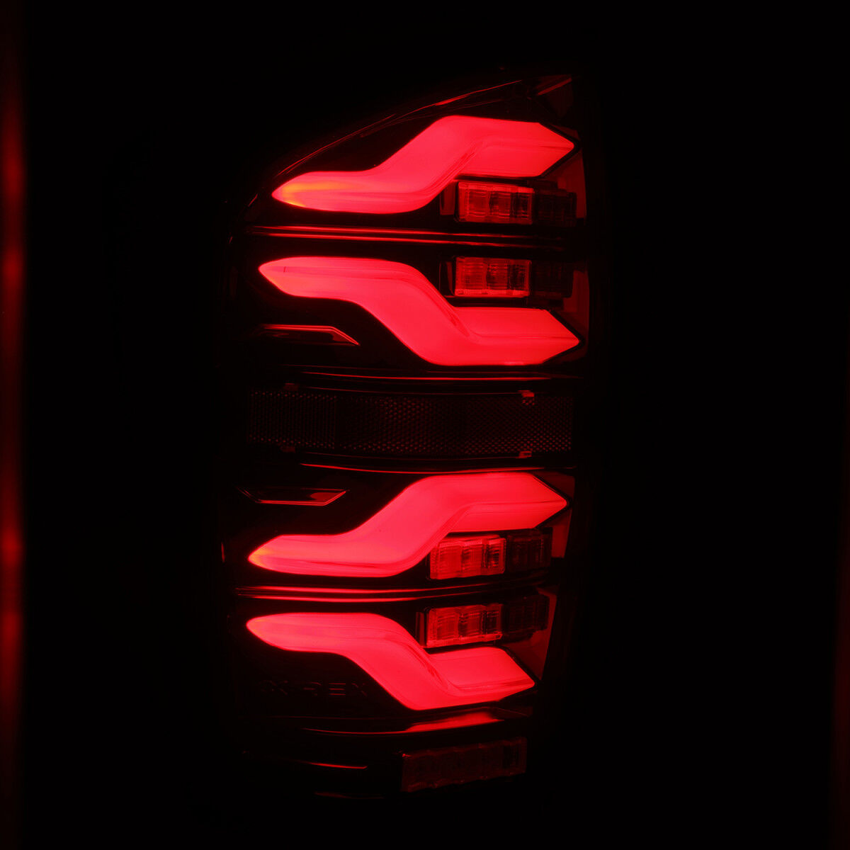 16-23 Toyota Tacoma LUXX-Series LED Tail Lights Black-Red by AlphaRex