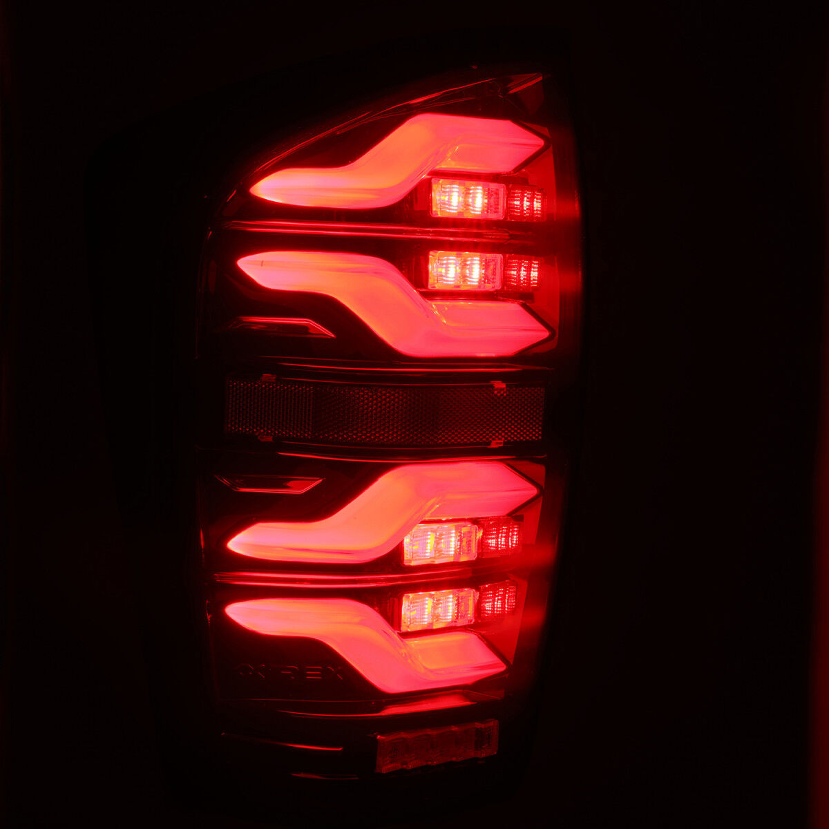 16-23 Toyota Tacoma LUXX-Series LED Tail Lights Black-Red by AlphaRex