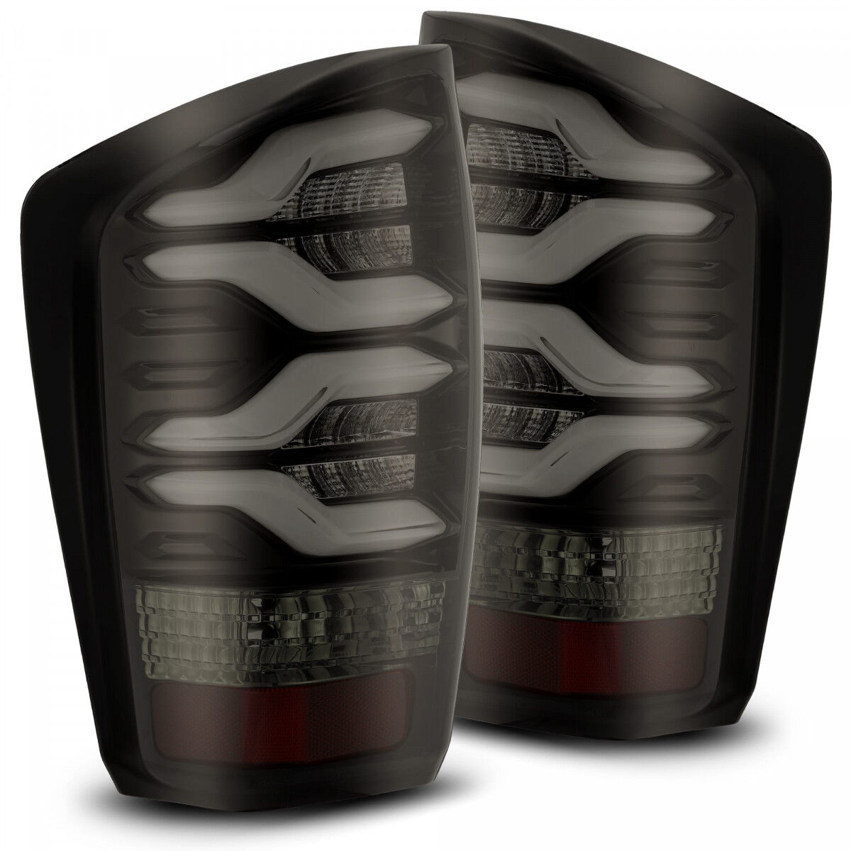 16-23 Toyota Tacoma PRO-Series LED Tail Lights Jet Black by AlphaRex - 680010
