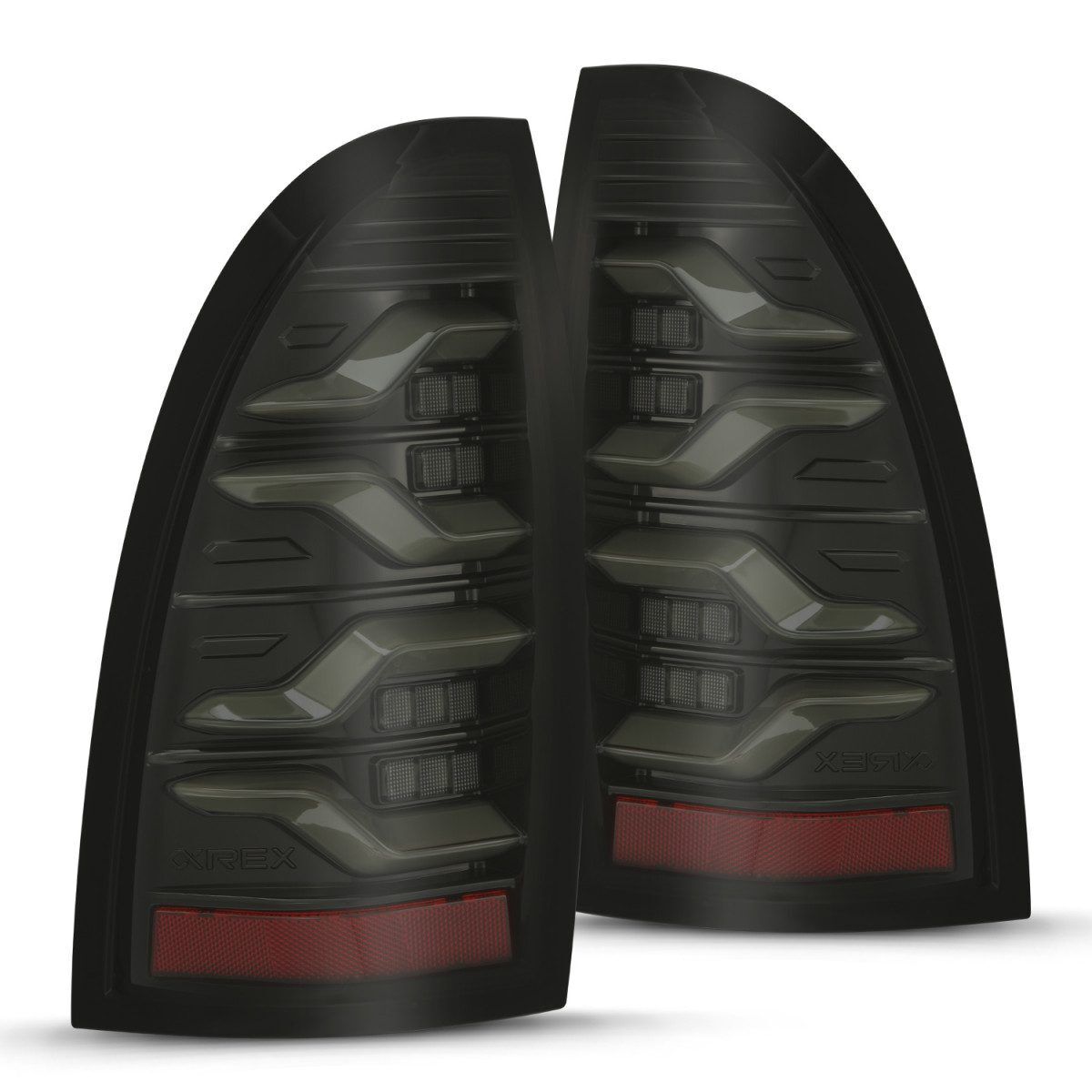 05-15 Toyota Tacoma LUXX-Series LED Tail Lights Alpha-Black by AlphaRex - 680050