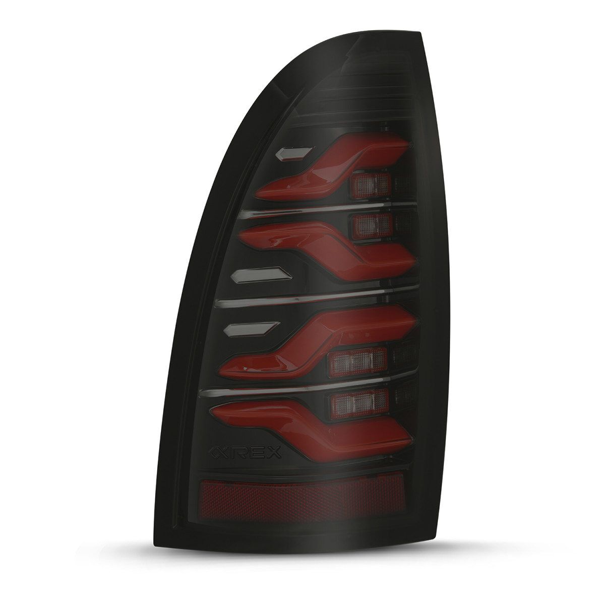 05-15 Toyota Tacoma LUXX-Series LED Tail Lights Black-Red by AlphaRex