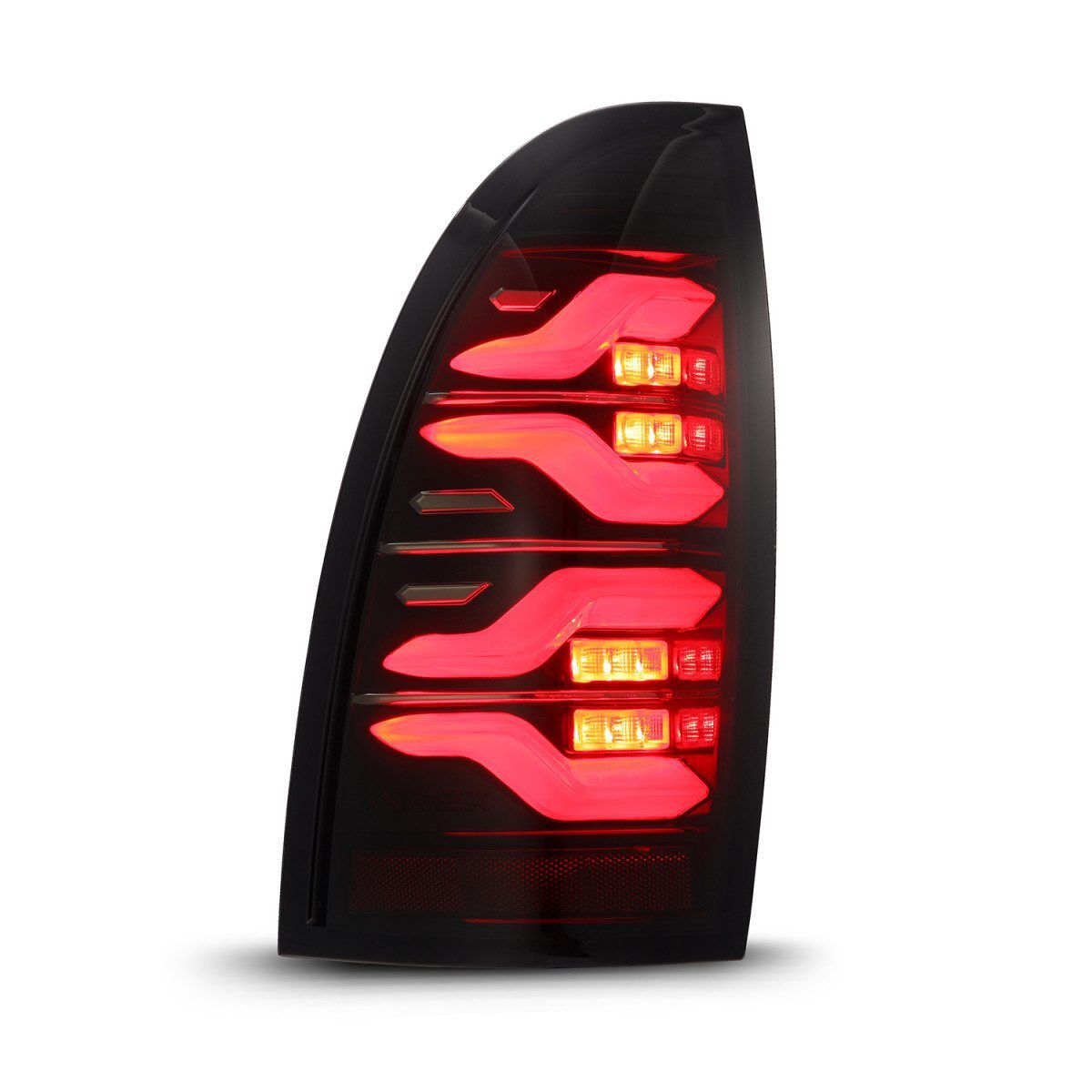 05-15 Toyota Tacoma LUXX-Series LED Tail Lights Black-Red by AlphaRex