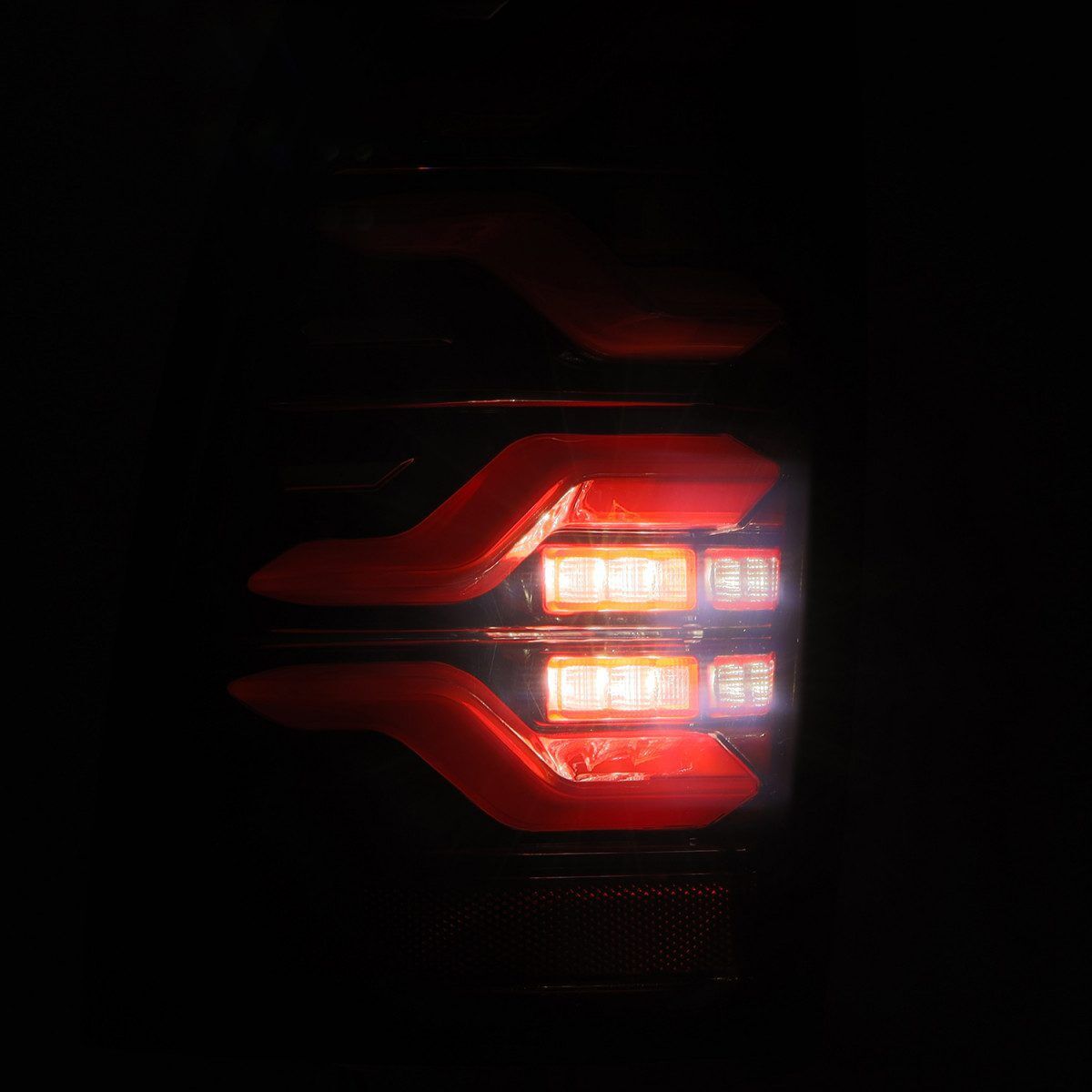 05-15 Toyota Tacoma LUXX-Series LED Tail Lights Black-Red by AlphaRex