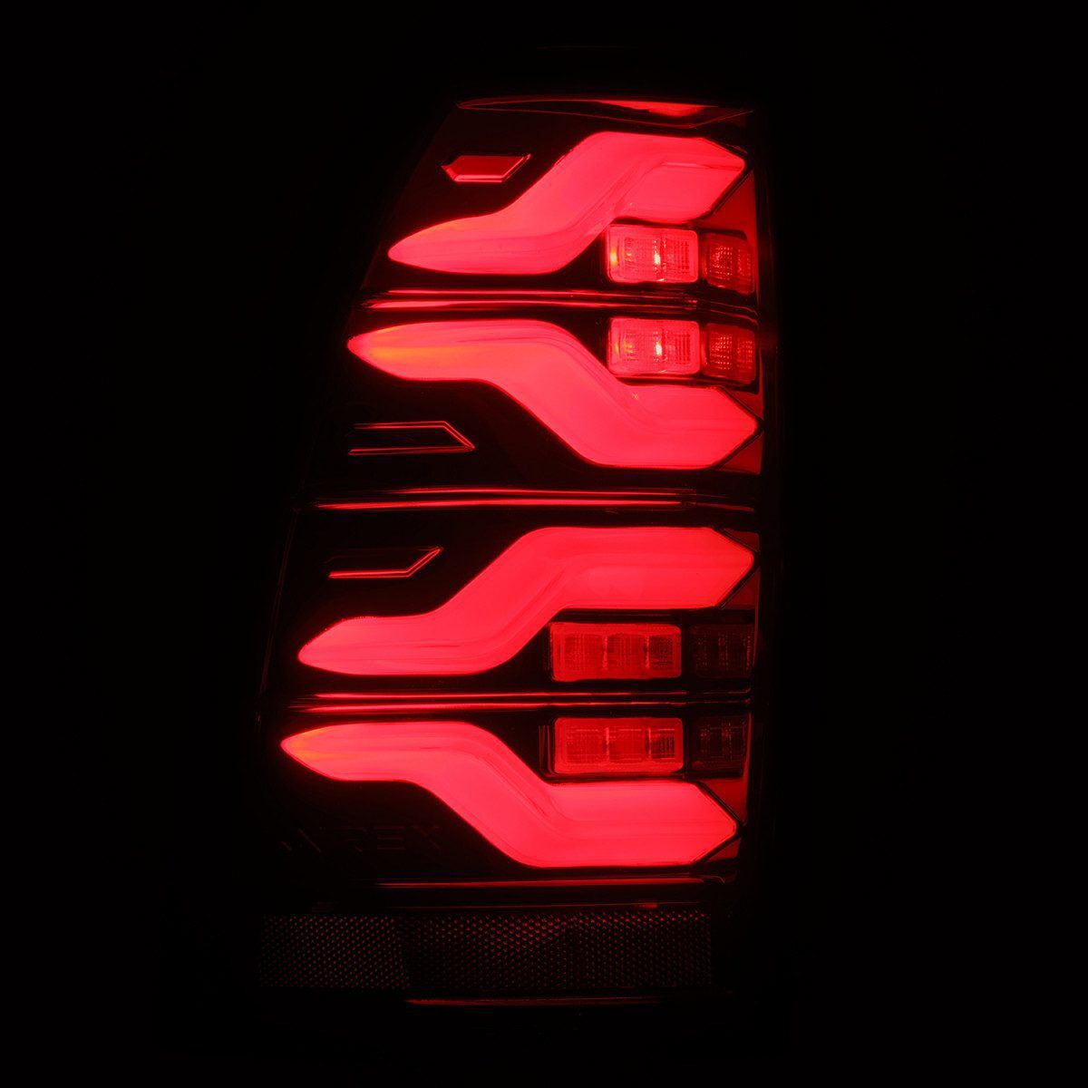 05-15 Toyota Tacoma LUXX-Series LED Tail Lights Black-Red by AlphaRex