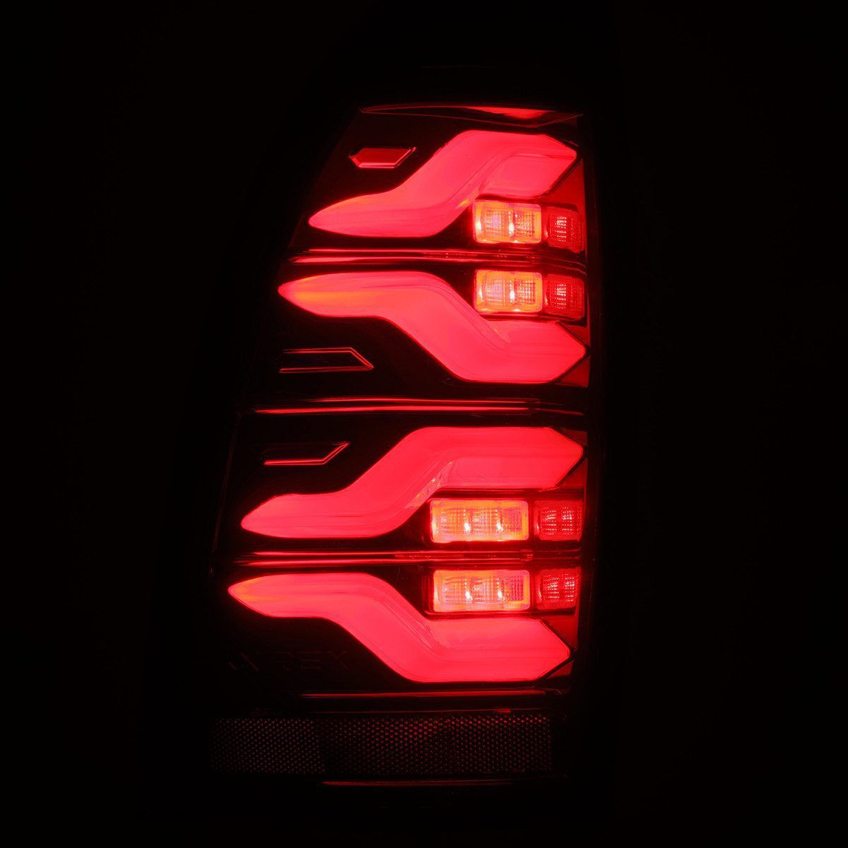 05-15 Toyota Tacoma LUXX-Series LED Tail Lights Black-Red by AlphaRex