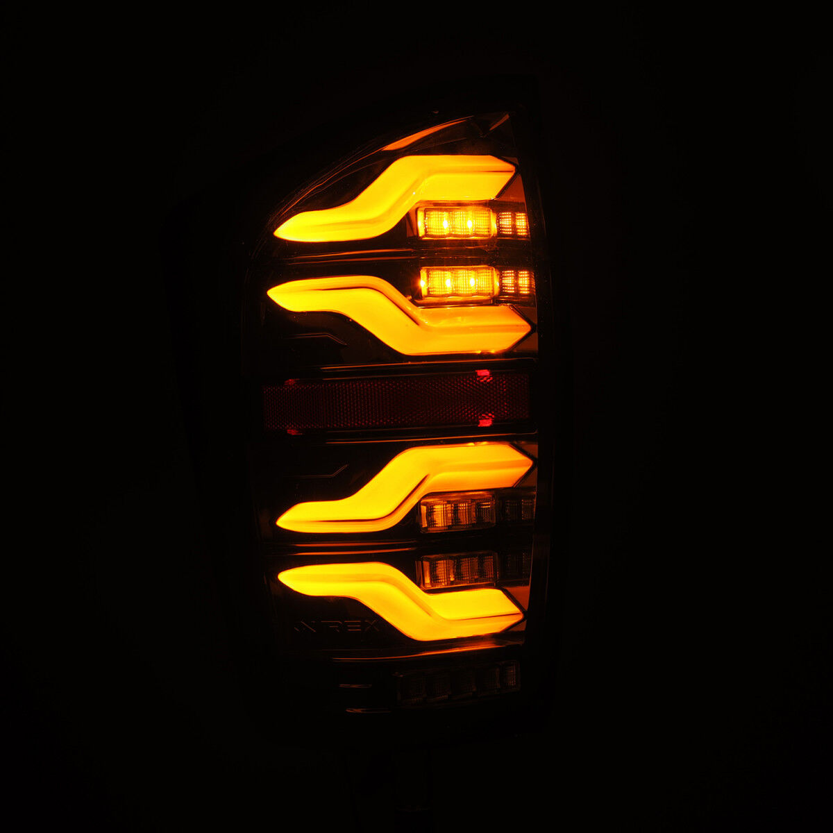 16-23 Toyota Tacoma LUXX-Series LED Tail Lights Alpha-Black by AlphaRex