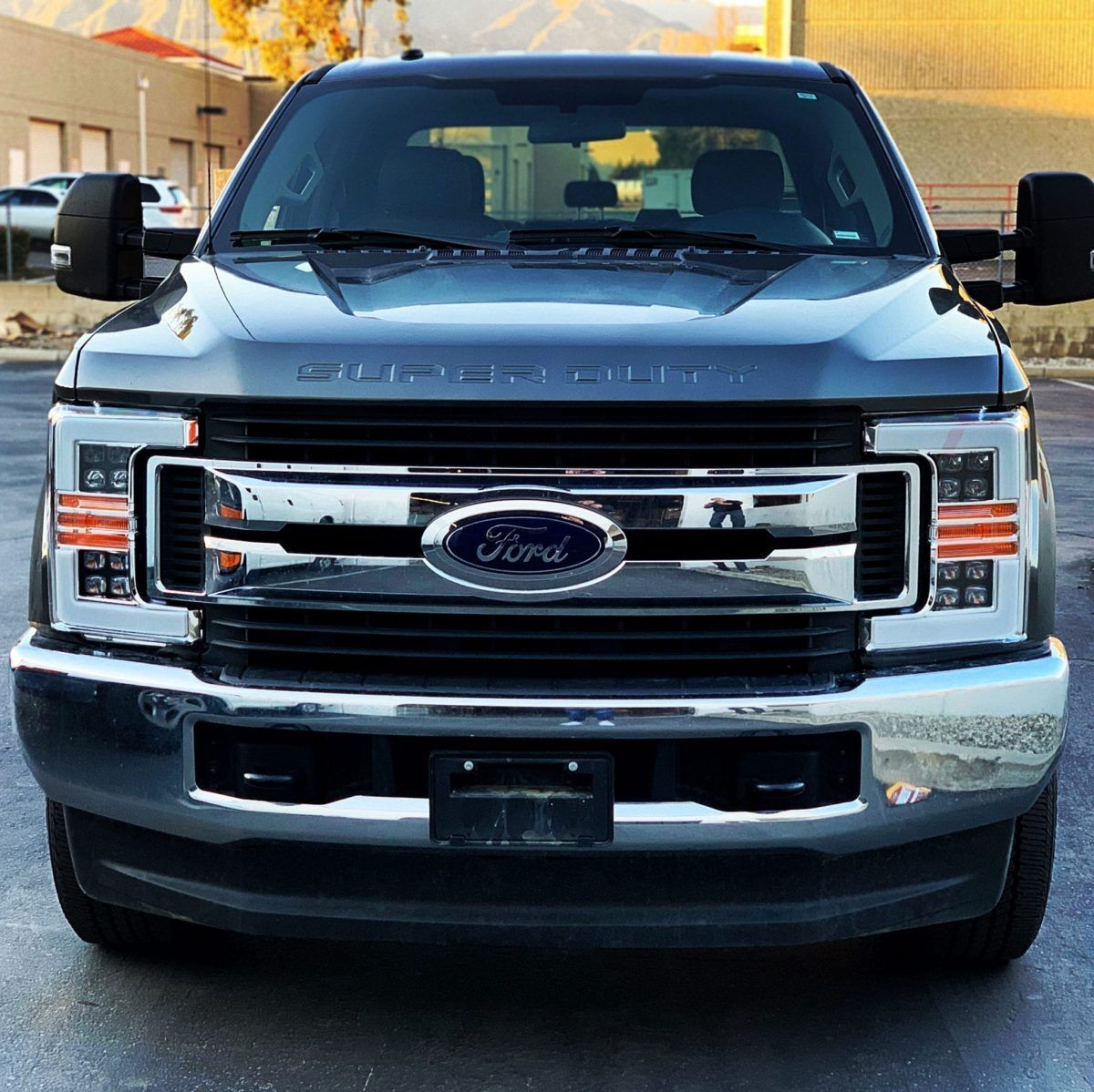 17-19 Ford F-250/F-350 Super Duty NOVA-Series LED Projector Headlights Jet Black by AlphaRex