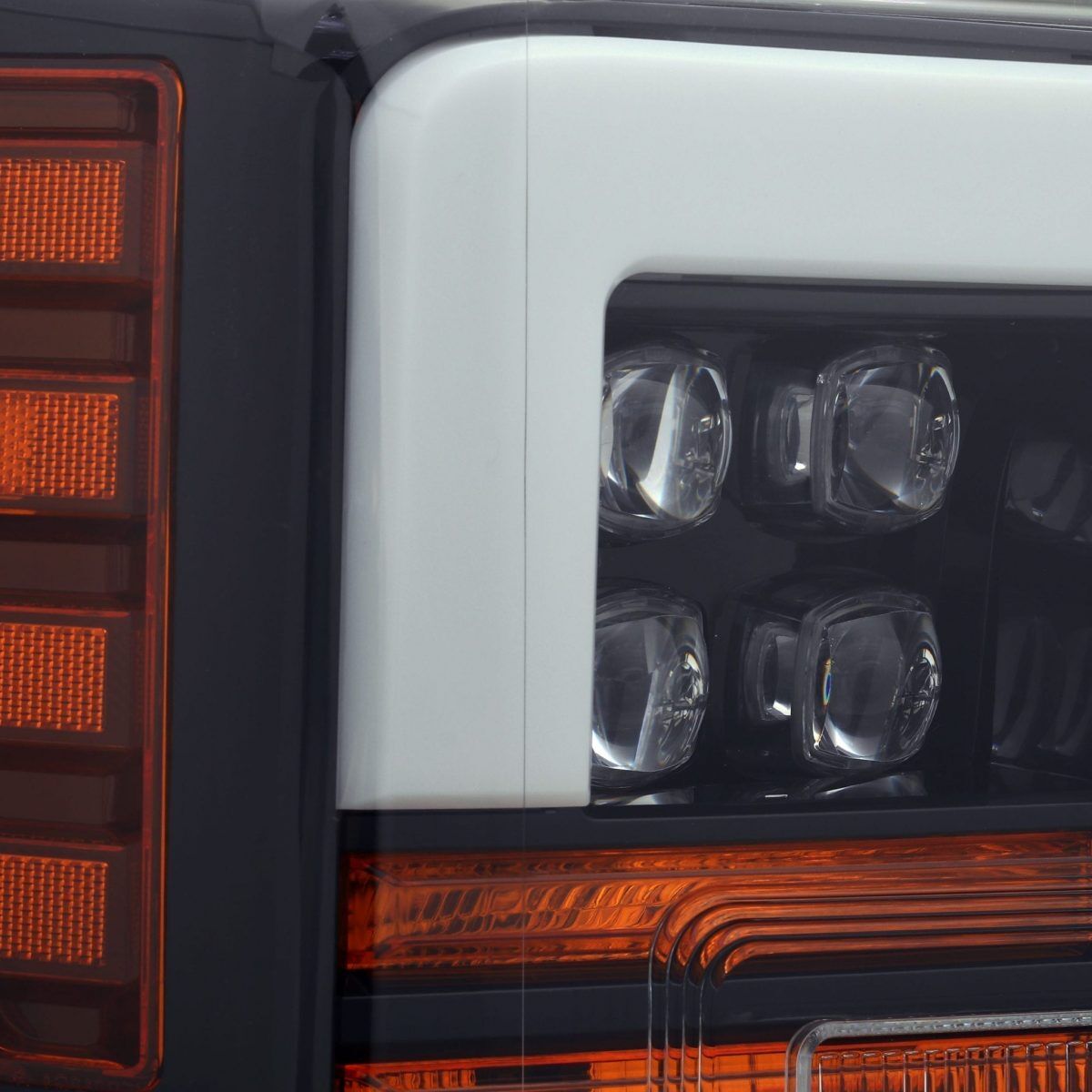 17-19 Ford F-250/F-350 Super Duty NOVA-Series LED Projector Headlights Jet Black by AlphaRex