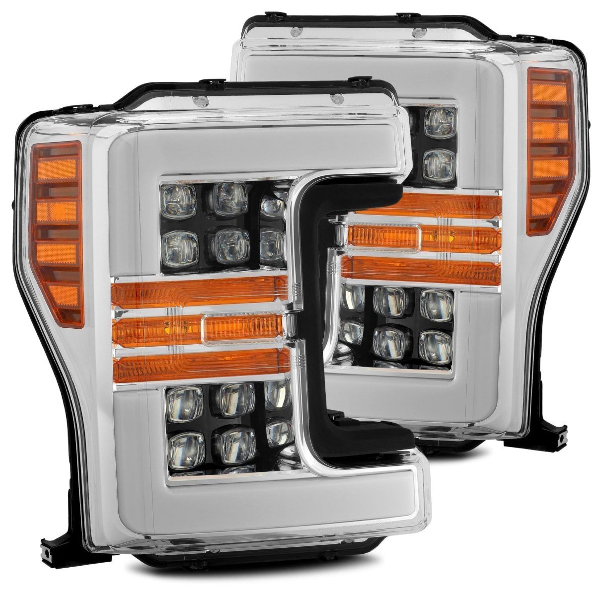 17-19 Ford F250/F350 Super Duty NOVA-Series LED Projector Headlights Chrome by AlphaRex - 880101