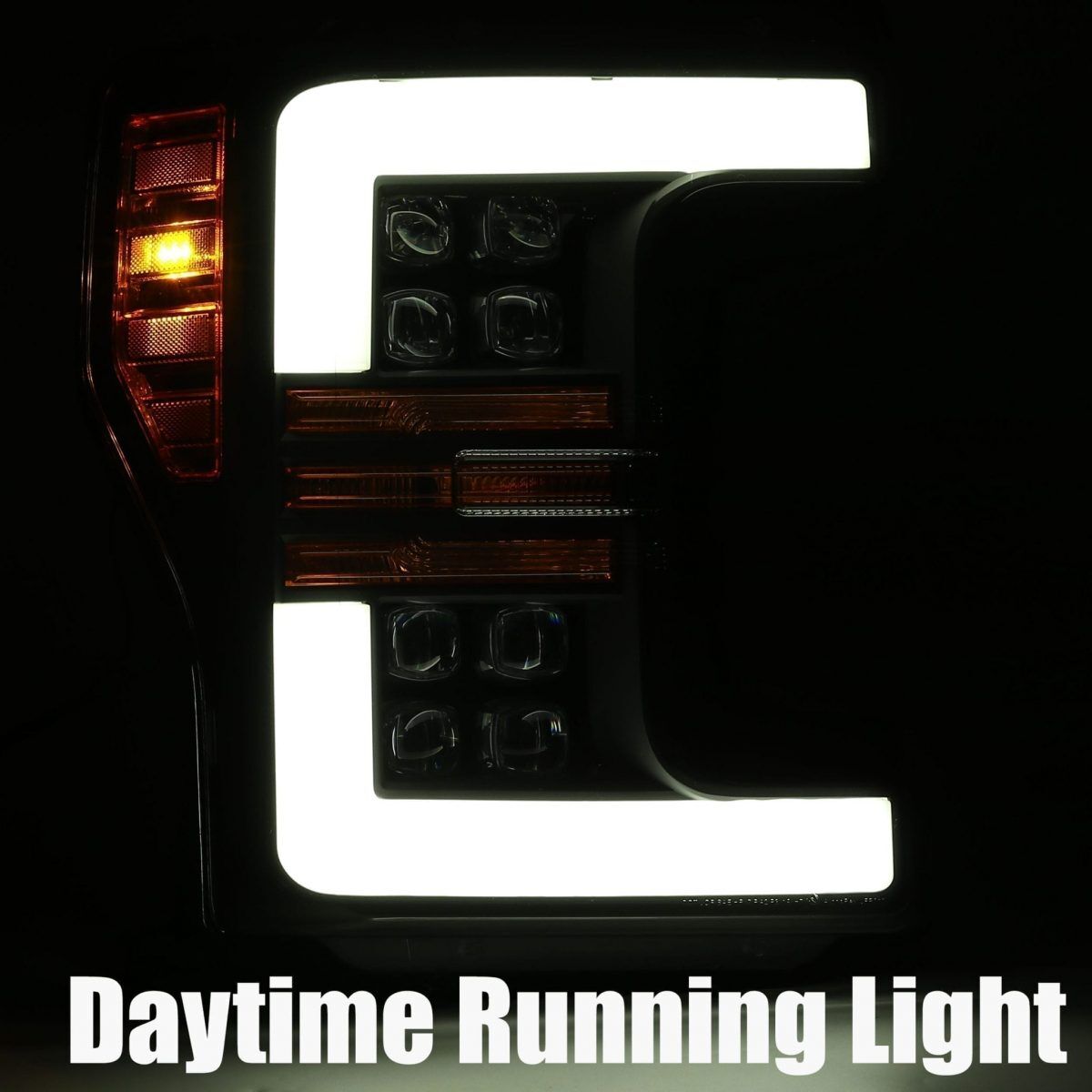 17-19 Ford F-250/F-350 Super Duty NOVA-Series LED Projector Headlights Black by AlphaRex