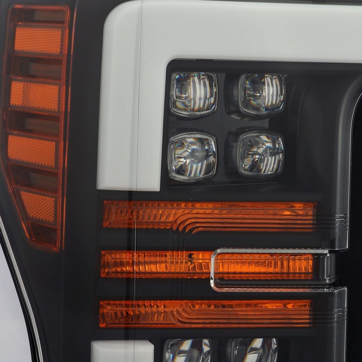 17-19 Ford F-250/F-350 Super Duty NOVA-Series LED Projector Headlights Black by AlphaRex