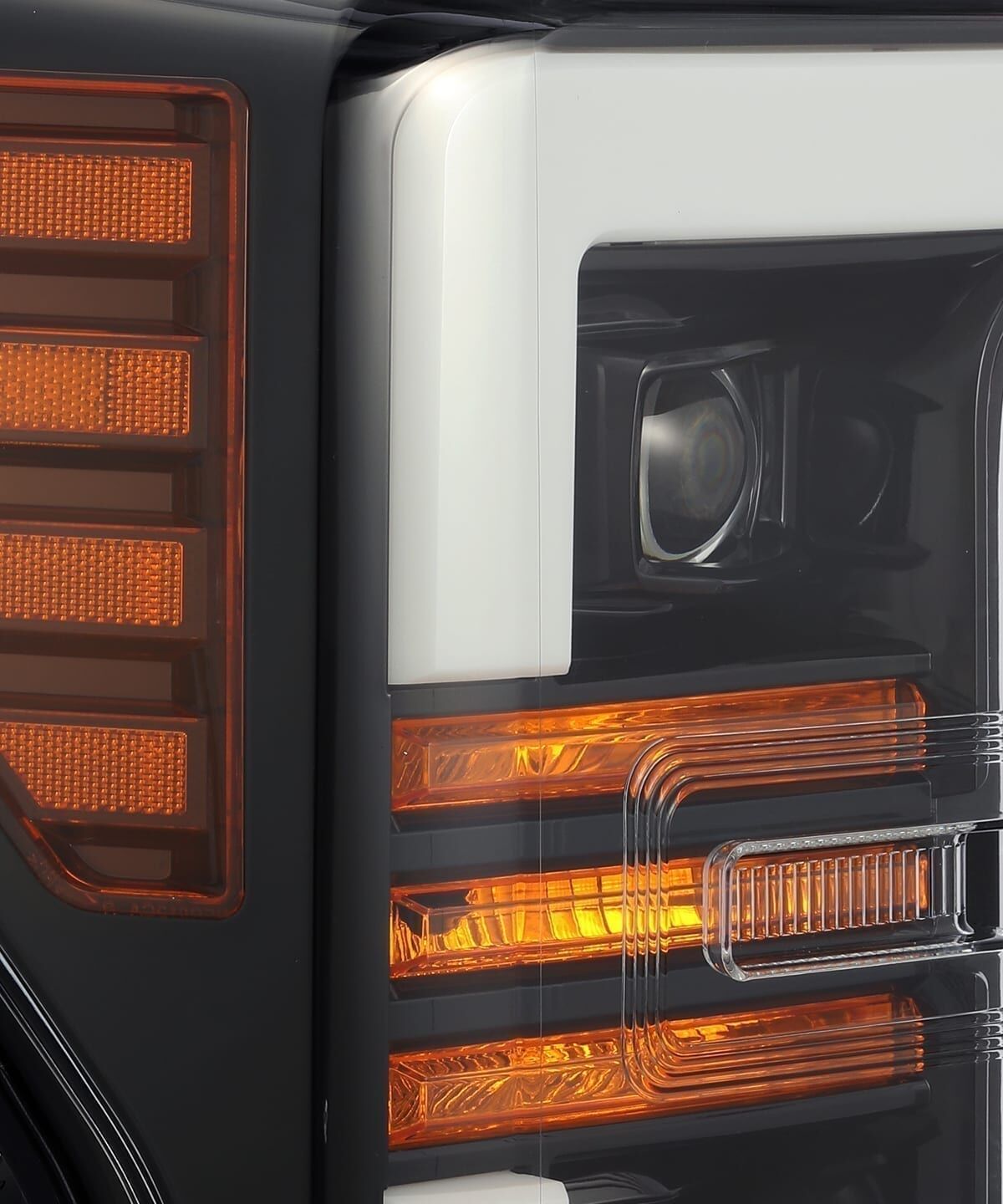 17-19 Ford F-250/F-350 Super Duty PRO-Series Projector Headlights Jet Black by AlphaRex - 880108