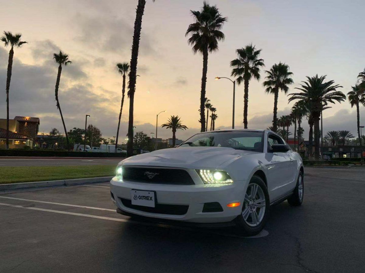 10-12 Ford Mustang PRO-Series Projector Headlights Chrome by AlphaRex