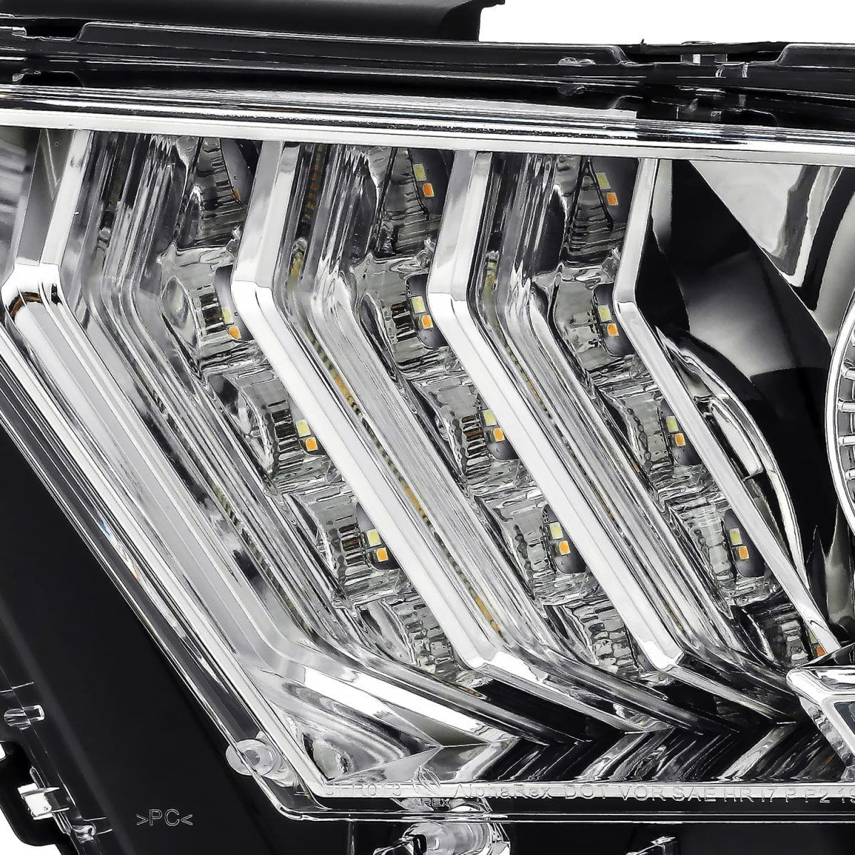 10-12 Ford Mustang PRO-Series Projector Headlights Chrome by AlphaRex