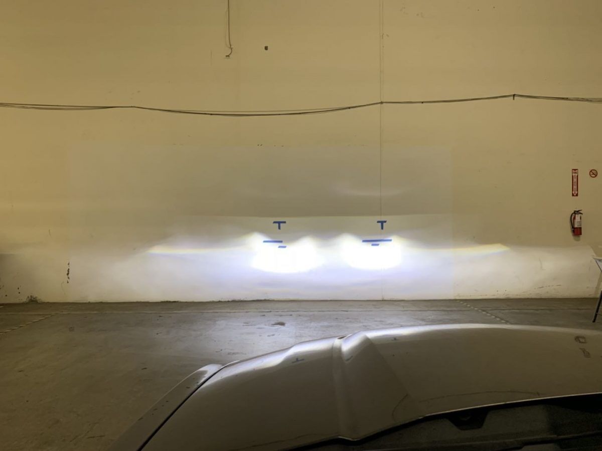10-12 Ford Mustang LUXX-Series LED Projector Headlights Alpha-Black by AlphaRex
