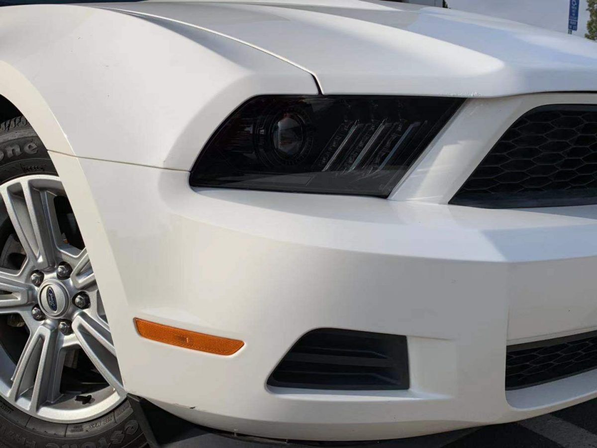 10-12 Ford Mustang LUXX-Series LED Projector Headlights Alpha-Black by AlphaRex