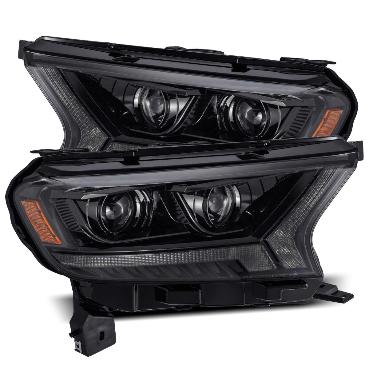 19-23 Ford Ranger PRO-Series Projector Headlights Alpha-Black by AlphaRex - 880119