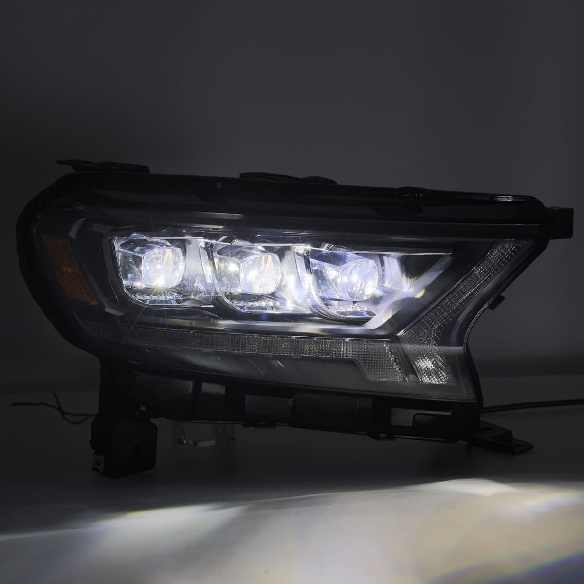 19-23 Ford Ranger NOVA-Series LED Projector Headlights Alpha-Black by AlphaRex