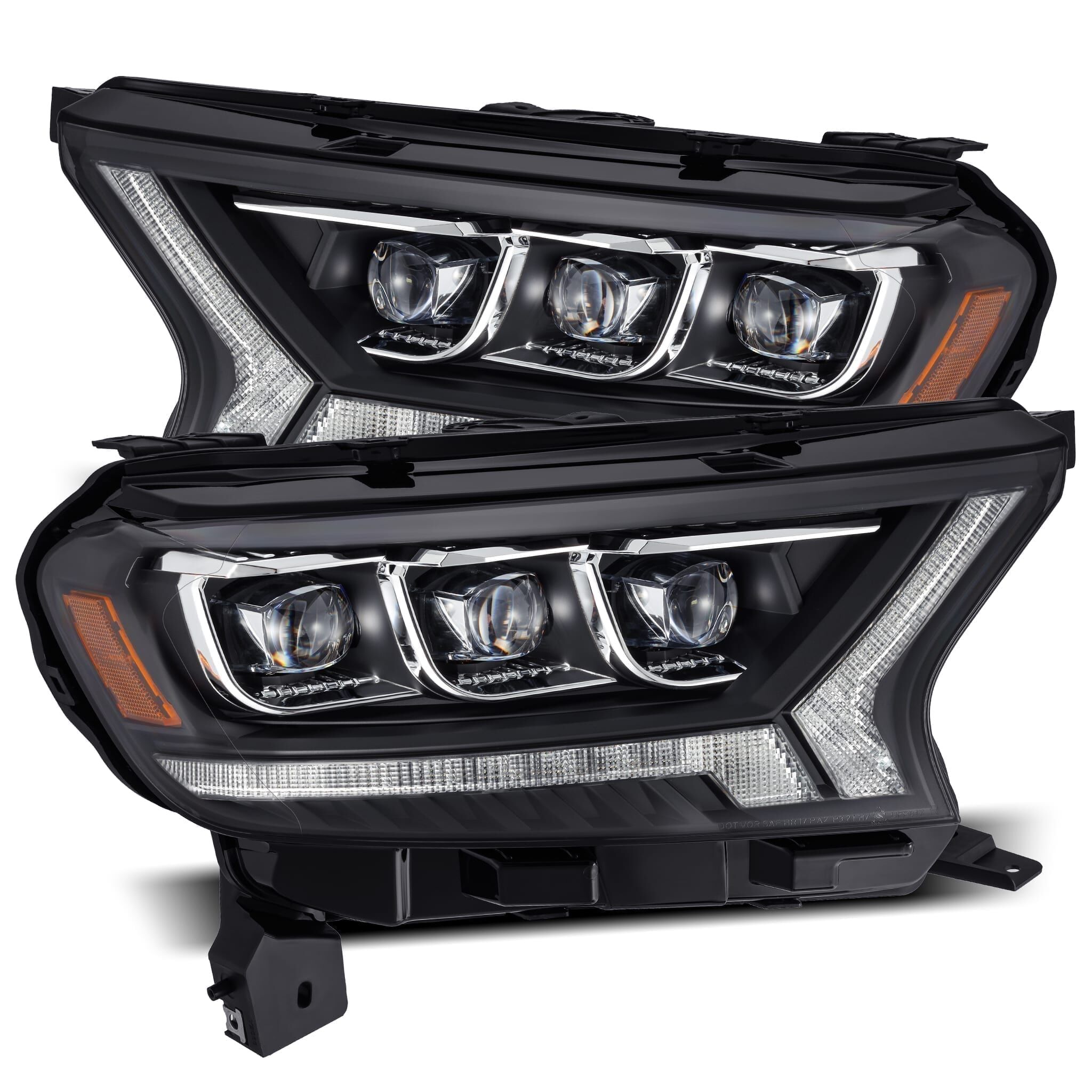 19-23 Ford Ranger NOVA-Series LED Projector Headlights Black by AlphaRex - 880124