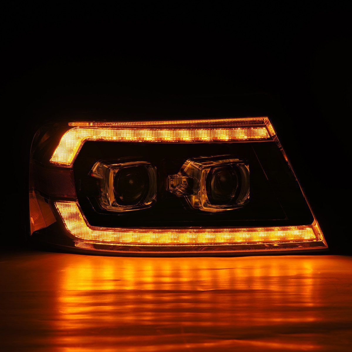 04-08 Ford F-150 LUXX-Series LED Projector Headlights Black by AlphaRex