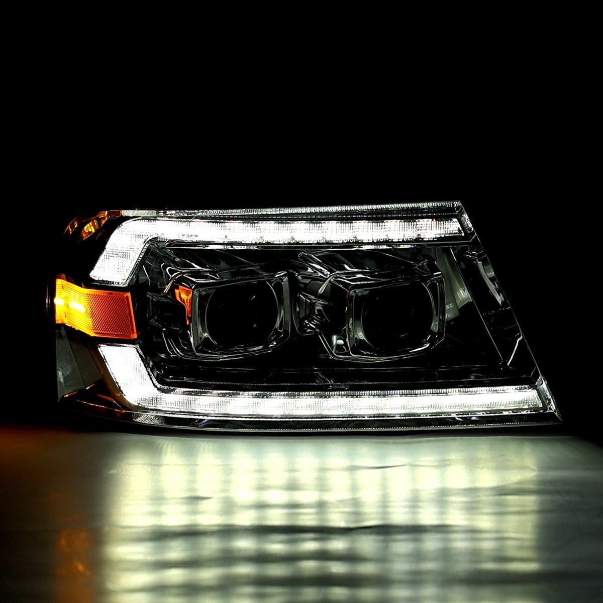 06-08 Lincoln Mark LT LUXX-Series LED Projector Headlights Chrome by AlphaRex