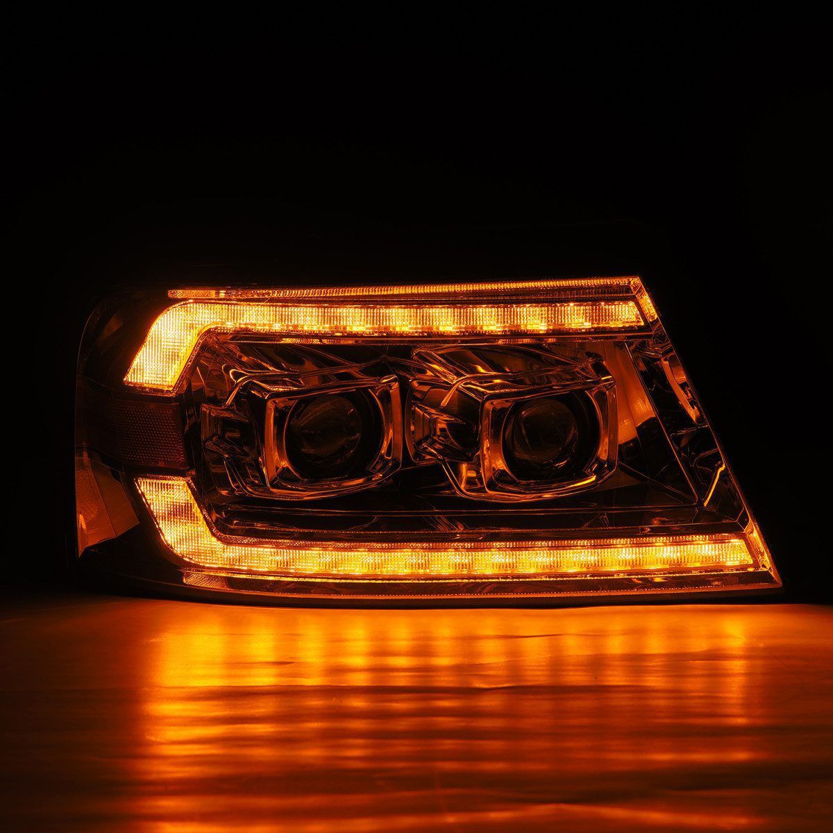 06-08 Lincoln Mark LT LUXX-Series LED Projector Headlights Chrome by AlphaRex