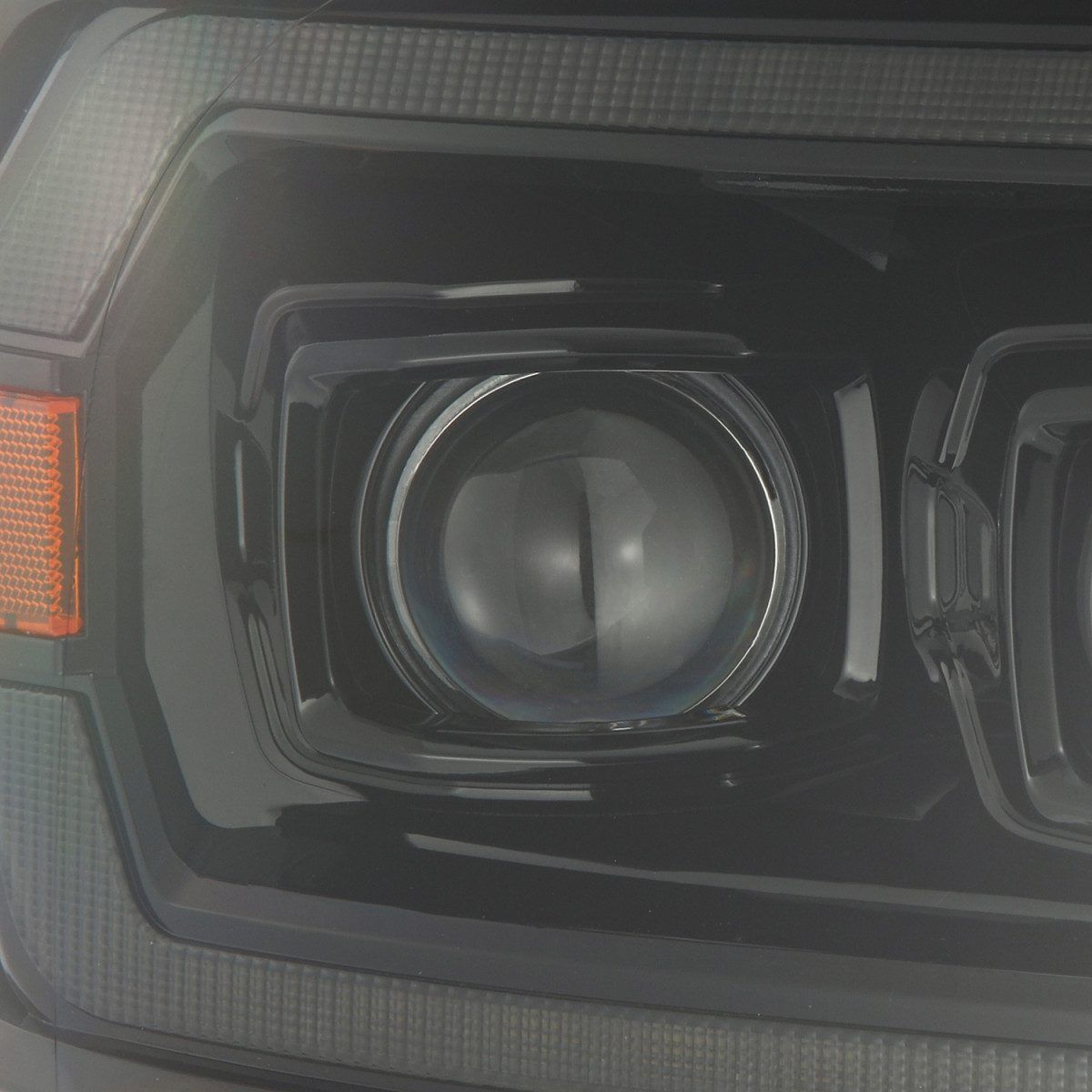 06-08 Lincoln Mark LT LUXX-Series LED Projector Headlights Alpha-Black by AlphaRex