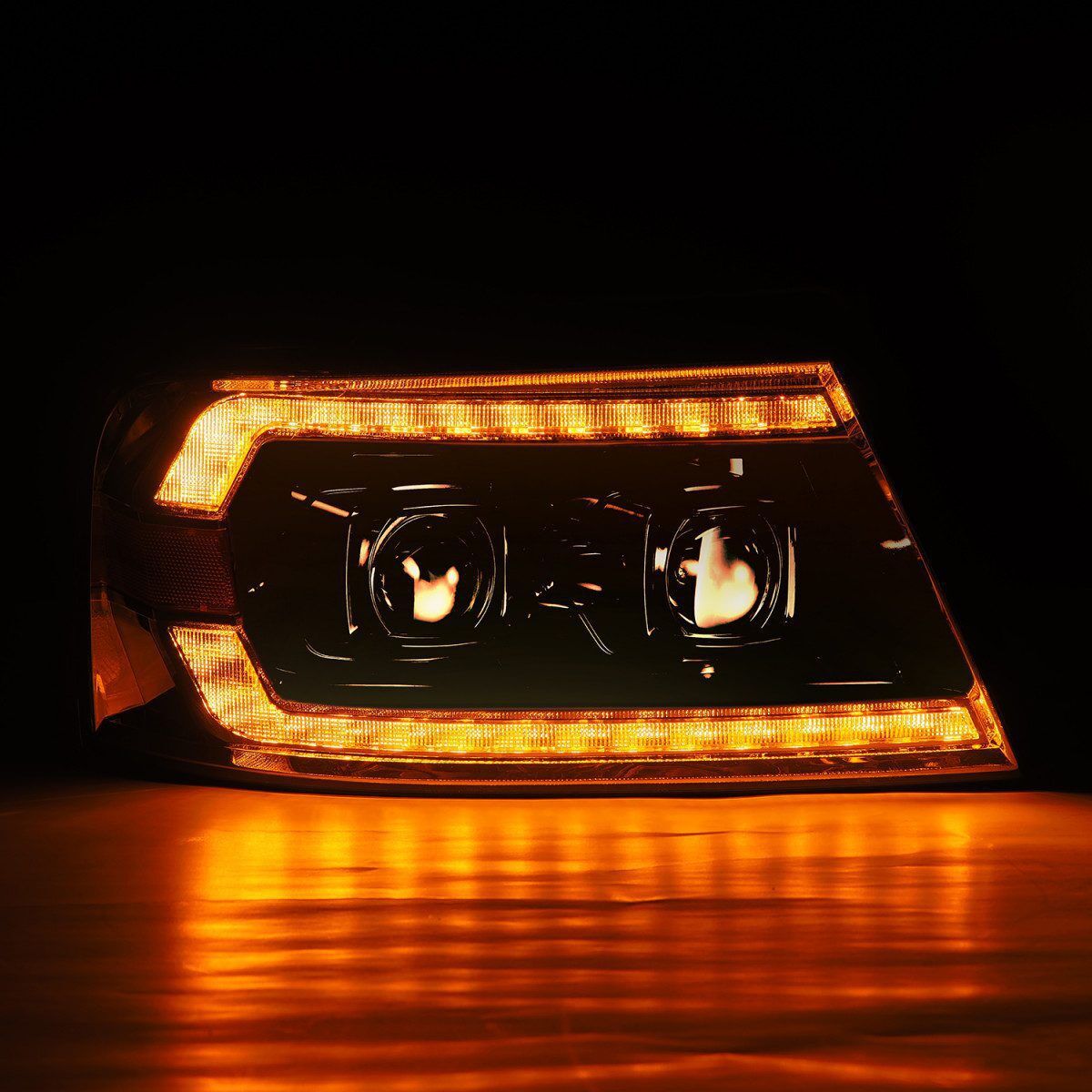 06-08 Lincoln Mark LT LUXX-Series LED Projector Headlights Alpha-Black by AlphaRex