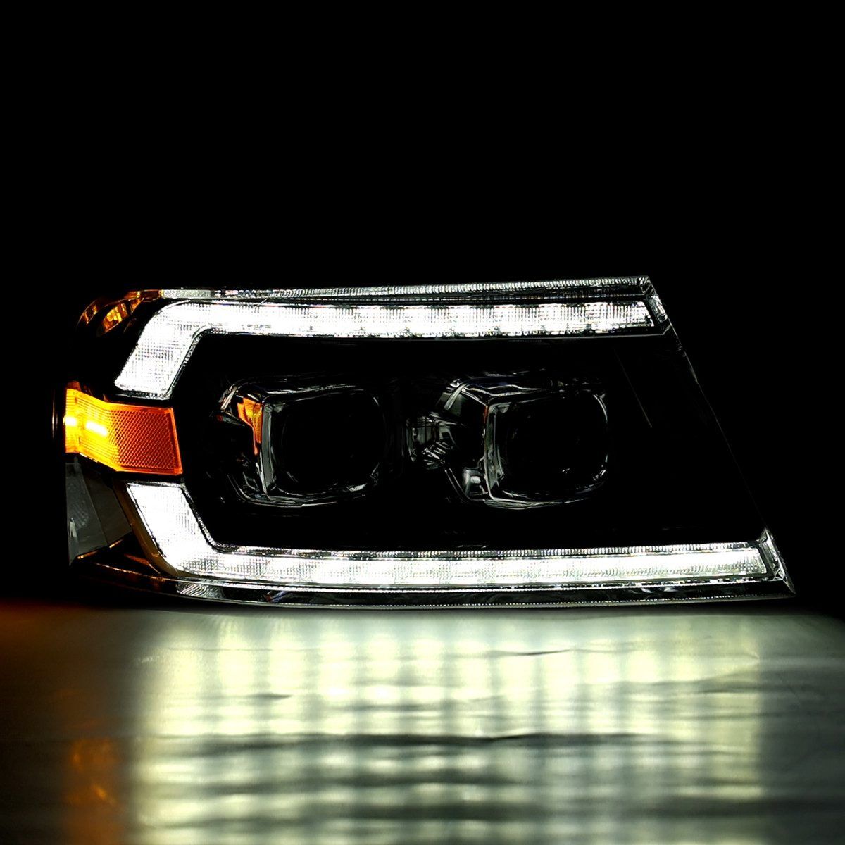 04-08 Ford F-150 PRO-Series Projector Headlights Black by AlphaRex