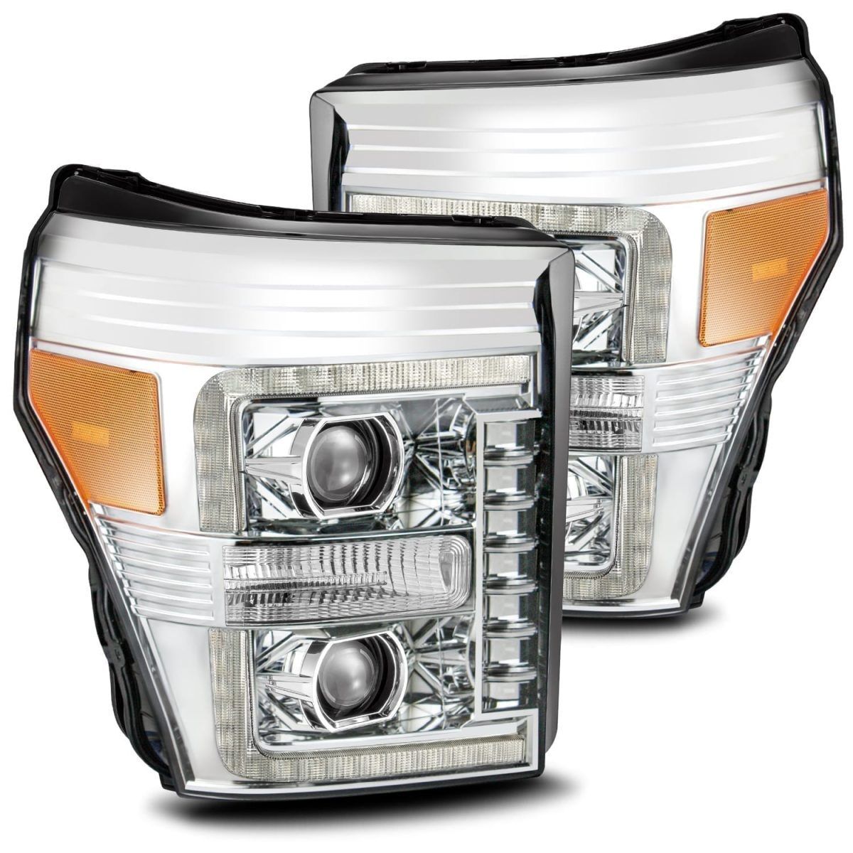 11-16 Ford Super Duty PRO-Series Projector Headlights Chrome by AlphaRex - 880141
