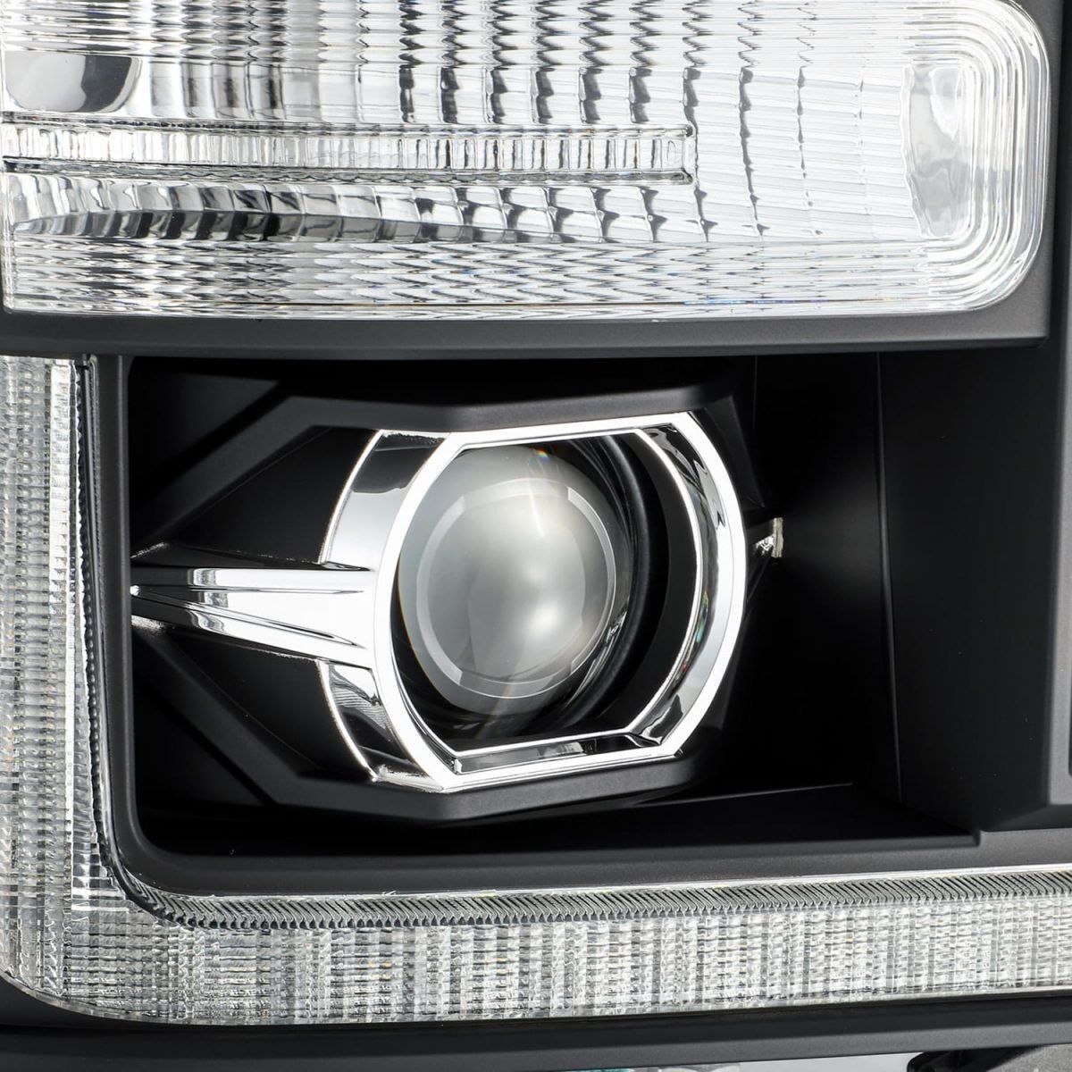 11-16 Ford Super Duty PRO-Series Projector Headlights Black by AlphaRex