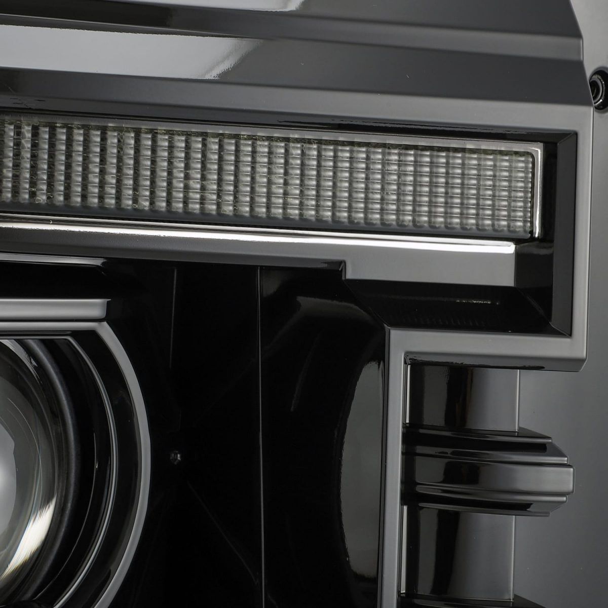 11-16 Ford F-250/F-350 Super Duty Luxx-Series LED Projector Headlights Alpha-Black by AlphaRex
