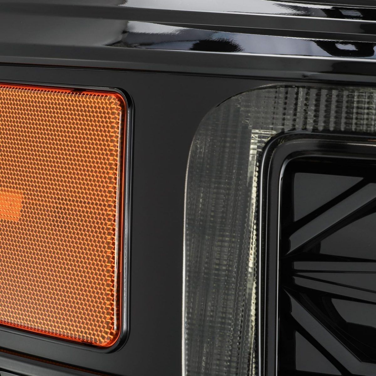 11-16 Ford F-250/F-350 Super Duty Luxx-Series LED Projector Headlights Alpha-Black by AlphaRex