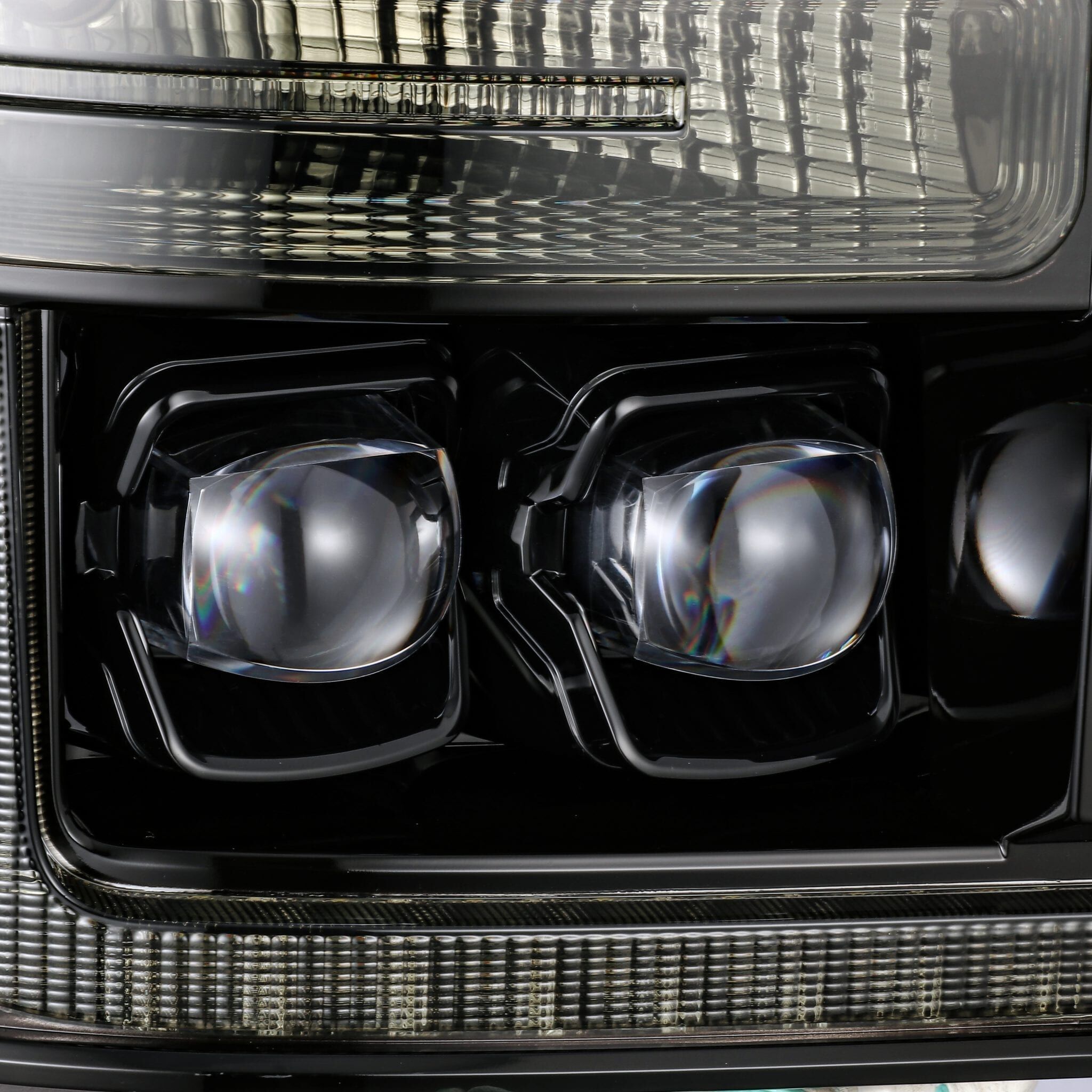 11-16 Ford F-250/F-350 Super Duty NOVA-Series LED Projector Headlights Alpha-Black by AlphaRex