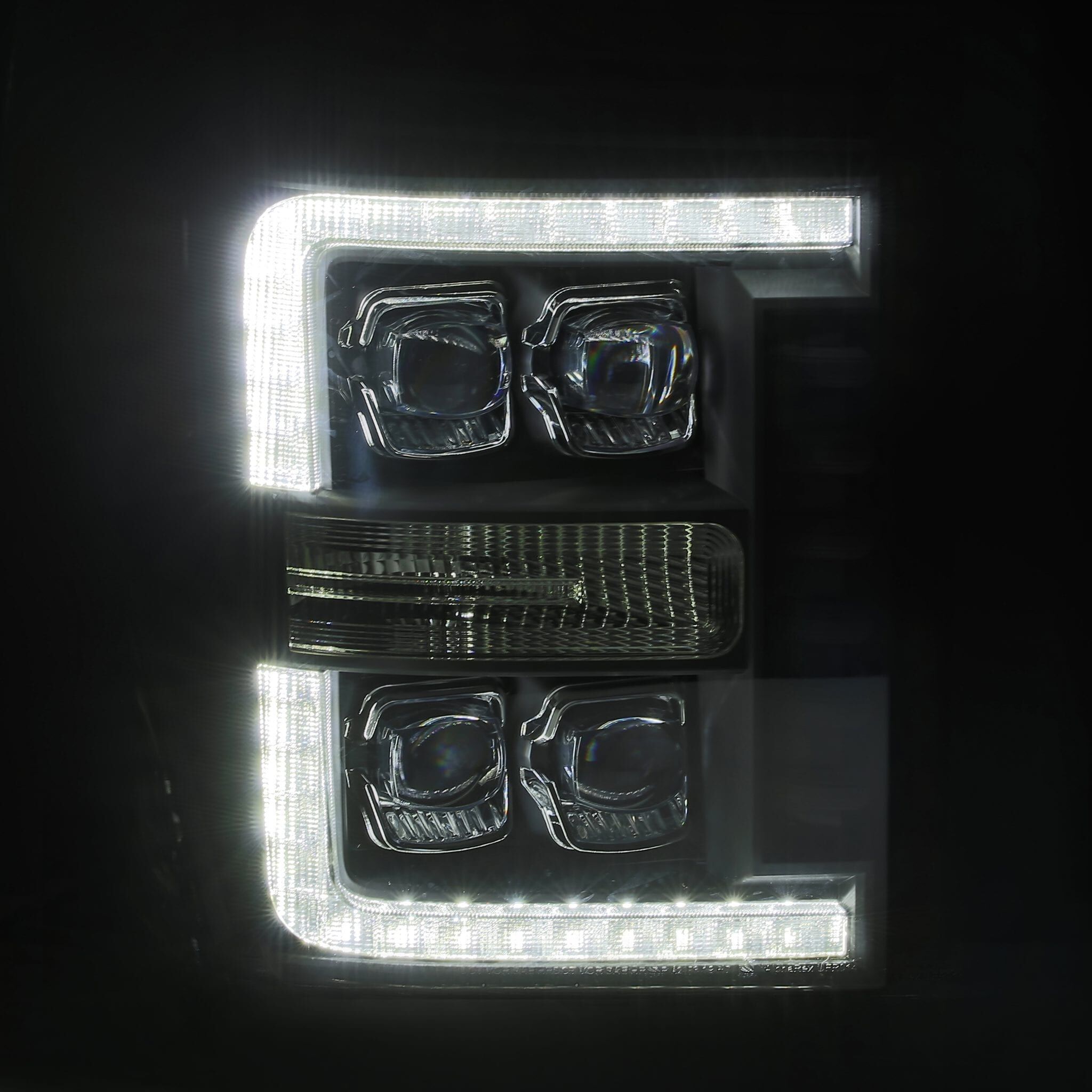 11-16 Ford F-250/F-350 Super Duty NOVA-Series LED Projector Headlights Alpha-Black by AlphaRex