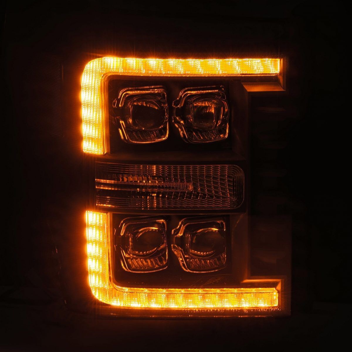 11-16 Ford F-250/F-350 Super Duty NOVA-Series LED Projector Headlights Alpha-Black by AlphaRex