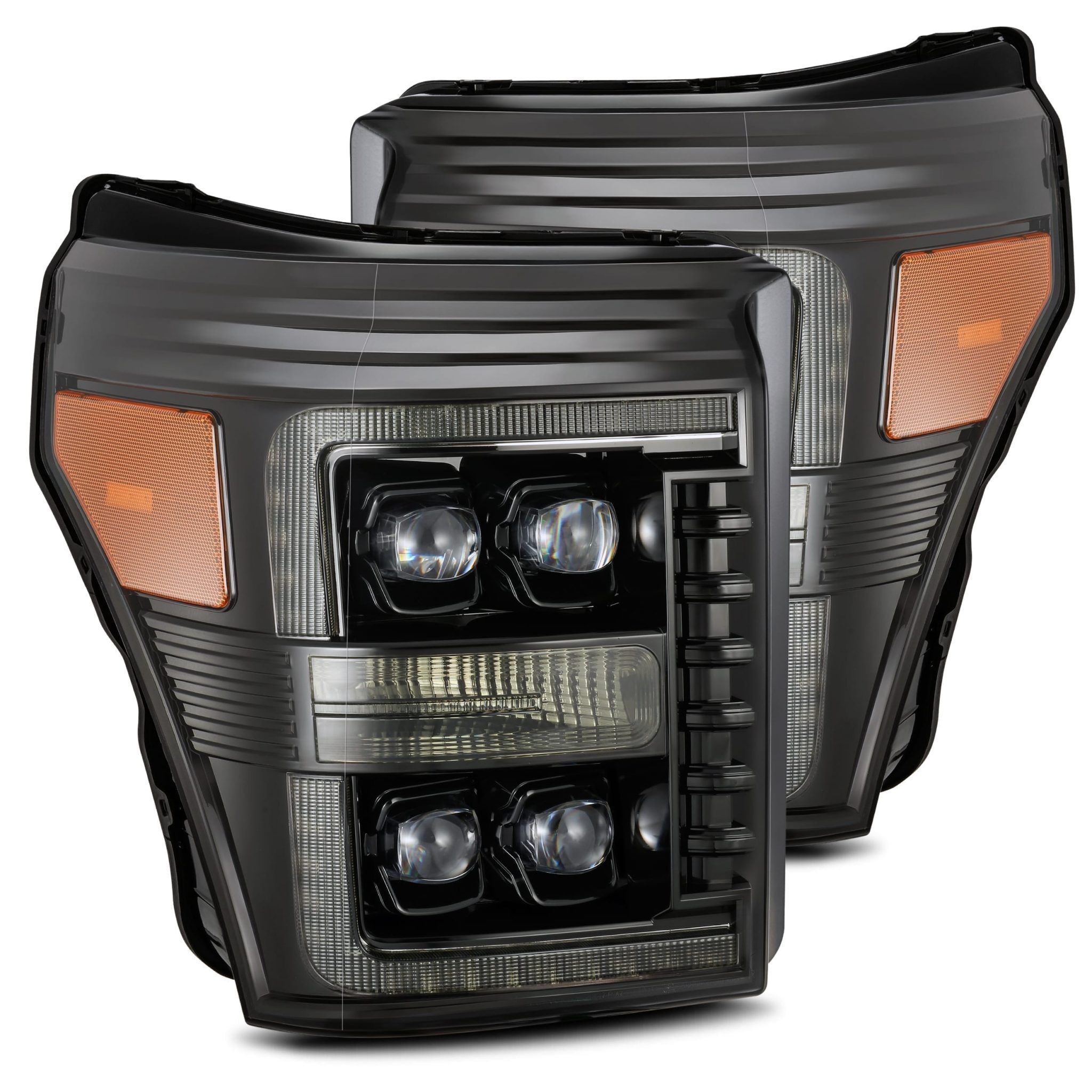 11-16 Ford F-250/F-350 Super Duty NOVA-Series LED Projector Headlights Alpha-Black by AlphaRex - 880147