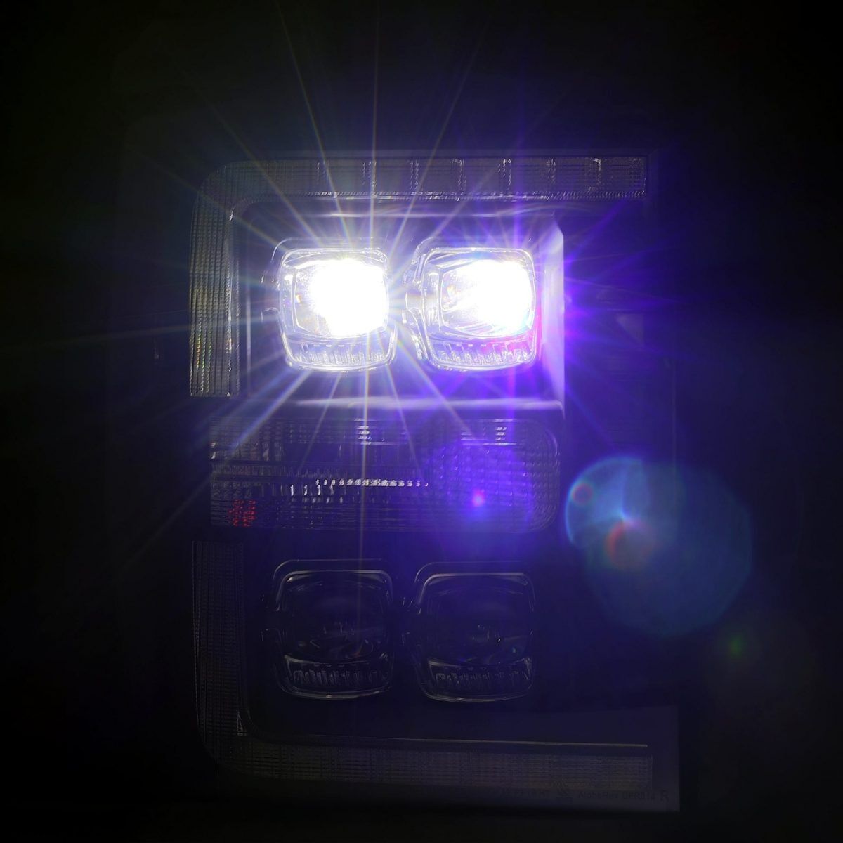 11-16 Ford F-250/F-350 Super Duty NOVA-Series LED Projector Headlights Black by AlphaRex